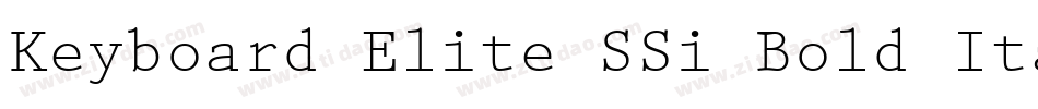 Keyboard Elite SSi Bold Italic字体转换